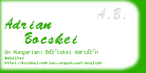 adrian bocskei business card